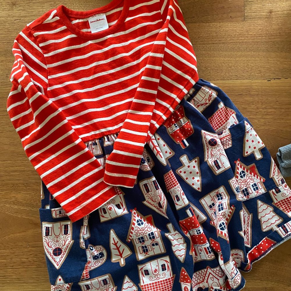 Hanna Andersson Dress Size 4T Christmas
